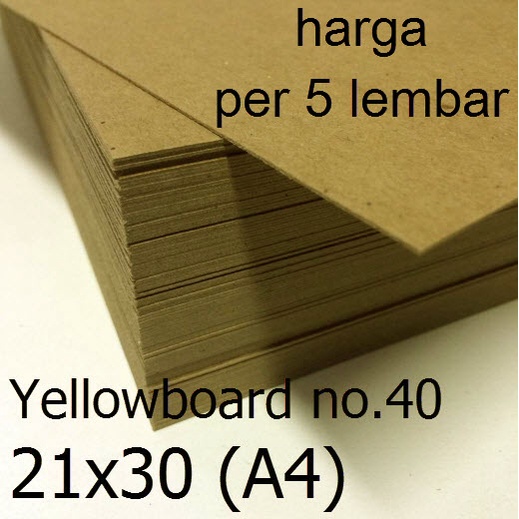 

Yellow board no.40 / bot karton hard board - 21x30 (A4) bundling