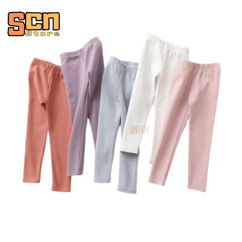 Legging Polos Anak Bahan Kaos Usia Bayi-12 Tahun / Lejing polos anak