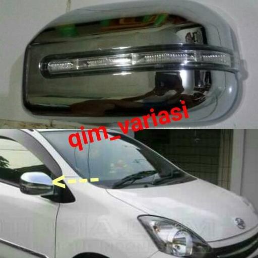 Cover Spion Toyota agya Chrome + Lampu