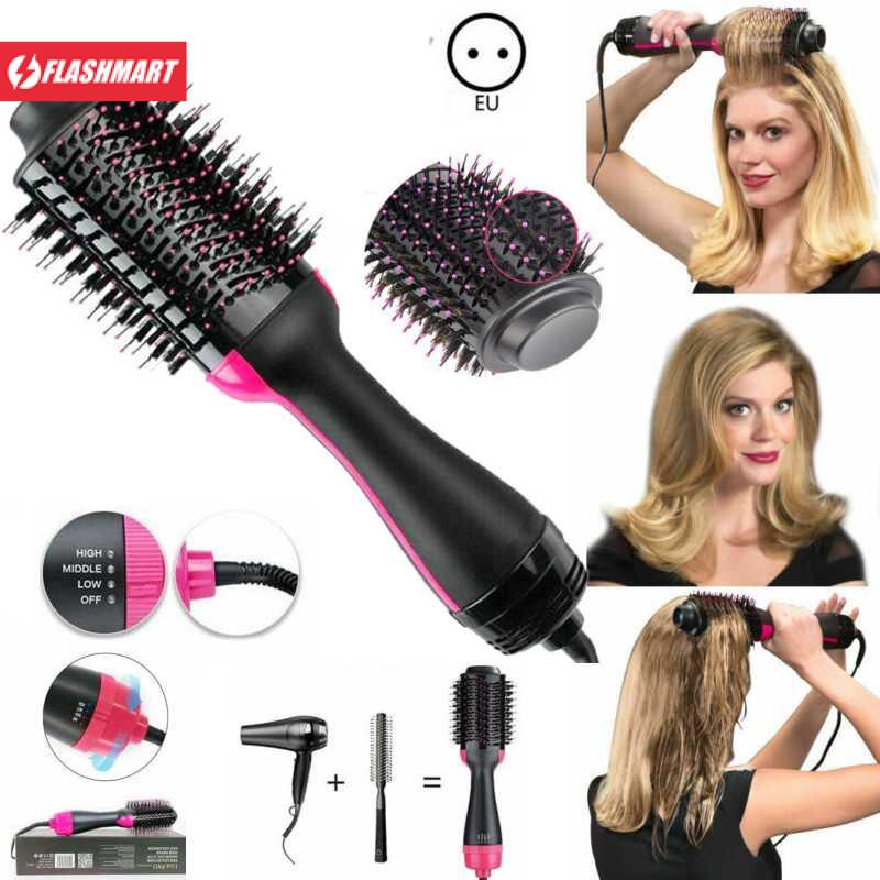Flashmart Sisir Roller Hair Dryer Rambut 2in1 Volumizer Curler Comb - WB-336