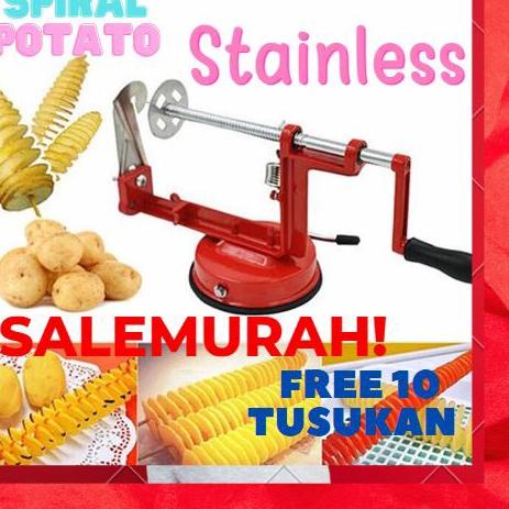 ۩ Spiral Potato Slicer Alat Pemotong Kentang Spiral Kentang Ulir ☋