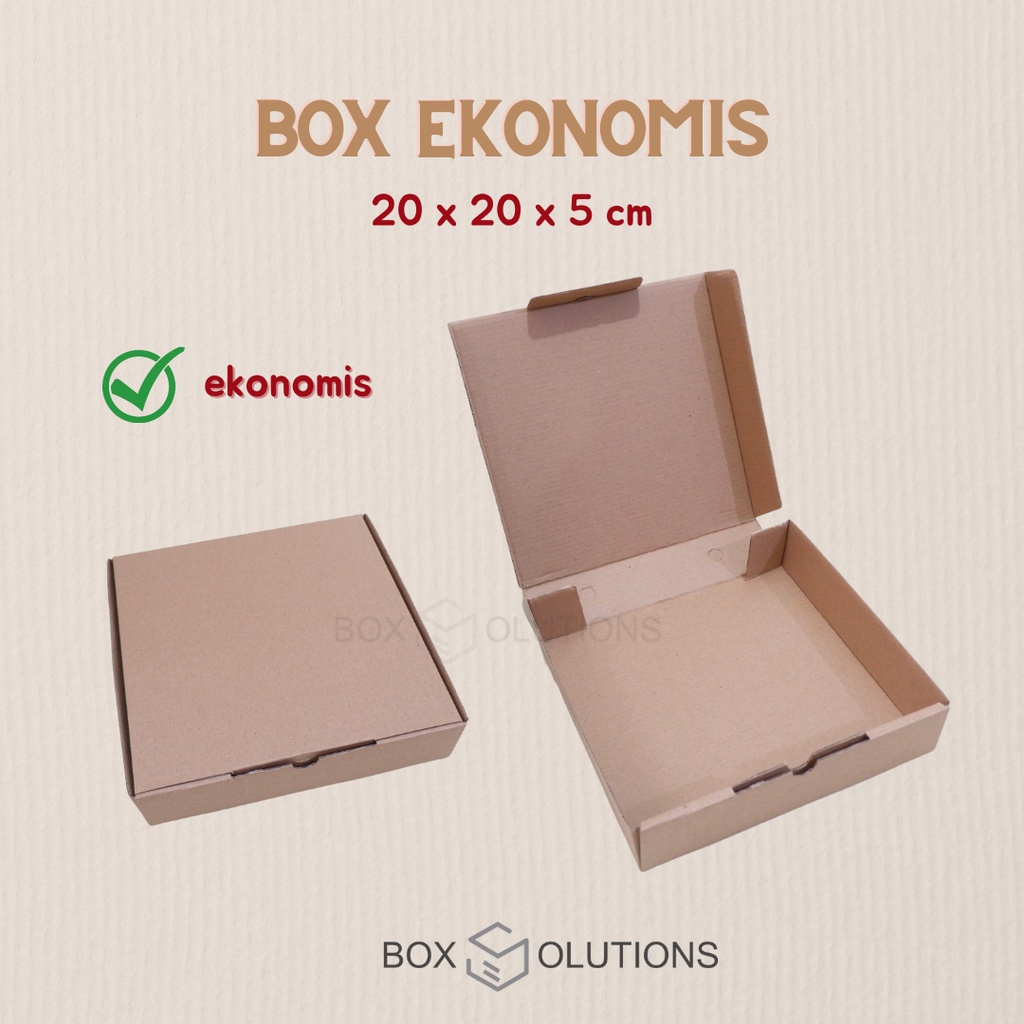 

[isi 10] dus / box pizza e-flute EKONOMIS 20 x 20 x 5 cm / 25 x 25 x 5 cm