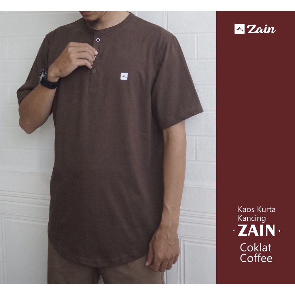 Kaos kurta ZAIN Kancing  - Cotton combed 24s