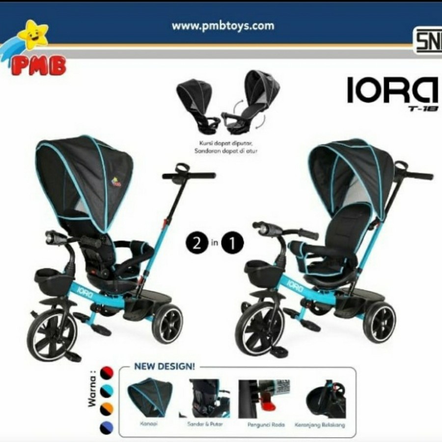 IORA T18T10 T11 T22 T23 - Sepeda Anak Roda 3 Tricycle Micro Bike Stroller Terlengkap