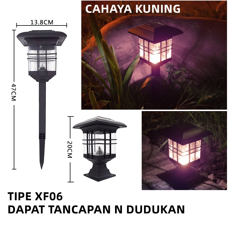 Lampu taman solar lampu taman tancap tenaga surya KOTAK JUMBO 2in1