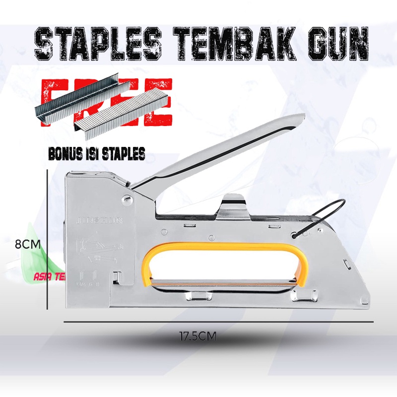 Include Isi Staples !!! 3 IN 1 Stapler Tembak / Cekrekan / Pengokot / Hekter Gun Tacker / Staples Sofa, Staples Jok, Stepler Motor, TERBAIK TERMURAH