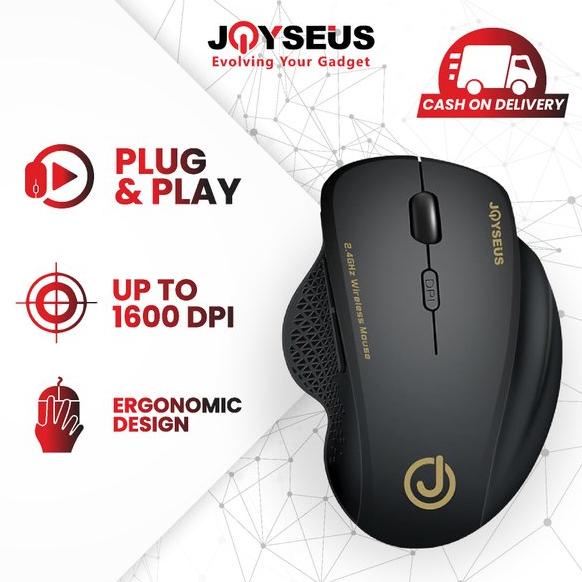 JOYSEUS Wireless Mouse 1600DPI USB Computer 2.4GHz Mouse - MS0002