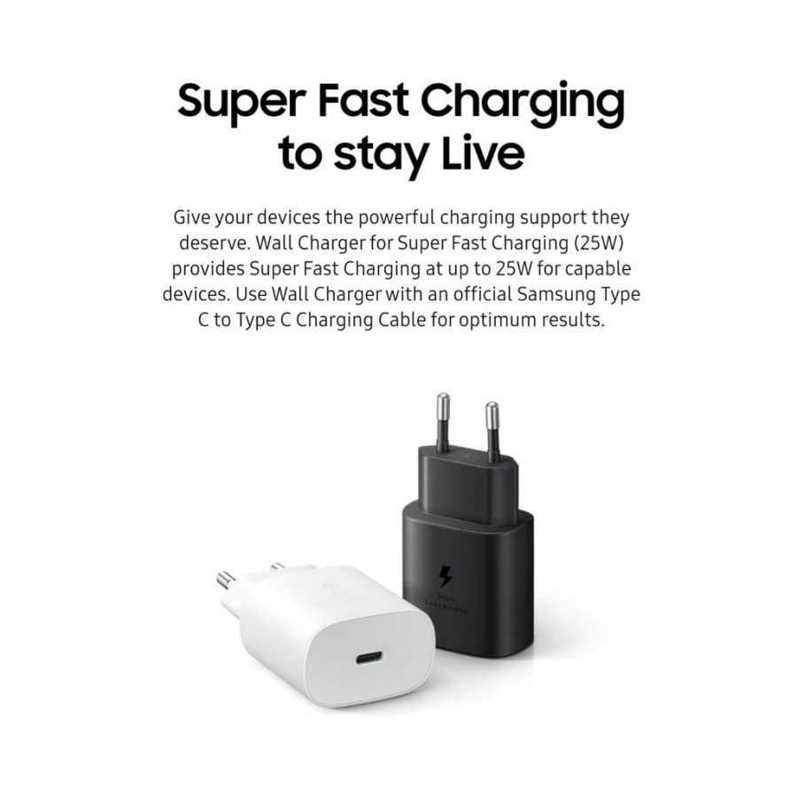 ORIGINAL SAMSUNG Adapter USB-C 25Watt PD Travel Adapter Fast Charging