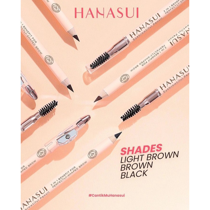 HANASUI Eyebrowtiful Pencil Indonesia / Pensil Alis 1.6g BPOM