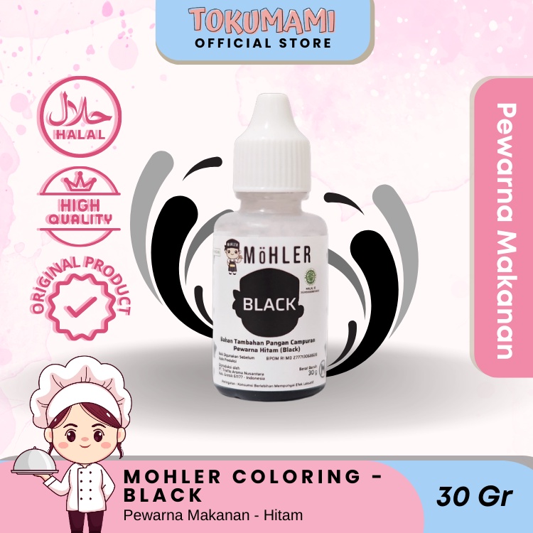 

Tokumami - Mohler Food Coloring / Pewarna Makanan Black / Hitam 30 Gram