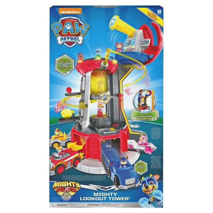 Figure Paw Patrol Mighty Pups Super Paws Lookout Tower Playset