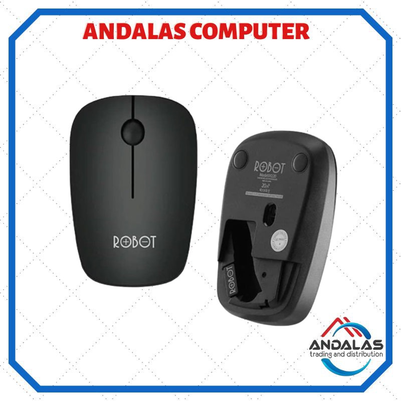 MOUSE WIRELLES ROBOT M220 WIRELES WIRELESS AKSESORIES LAPTOP KOMPUTER MINI OPTICAL MURAH