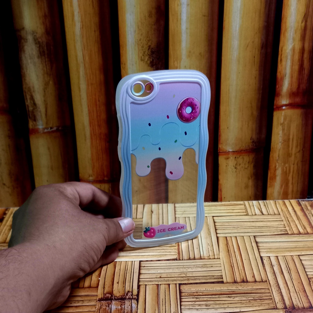 Casing Vivo 1601 1602 1612 1713 1714 1719 1609 Softcase Gelombang Motif Ice Cream Vivo V5 V5s Y67 Y6