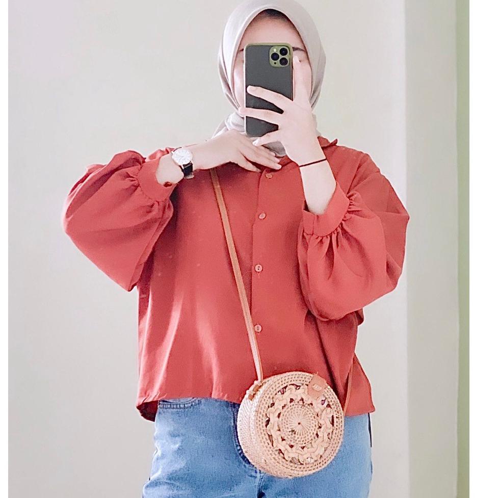 SALE TERBATAS FAFA - ELZA TOP BLOUSE // ELZE KEMEJA SHAKILLA LENGAN BALON