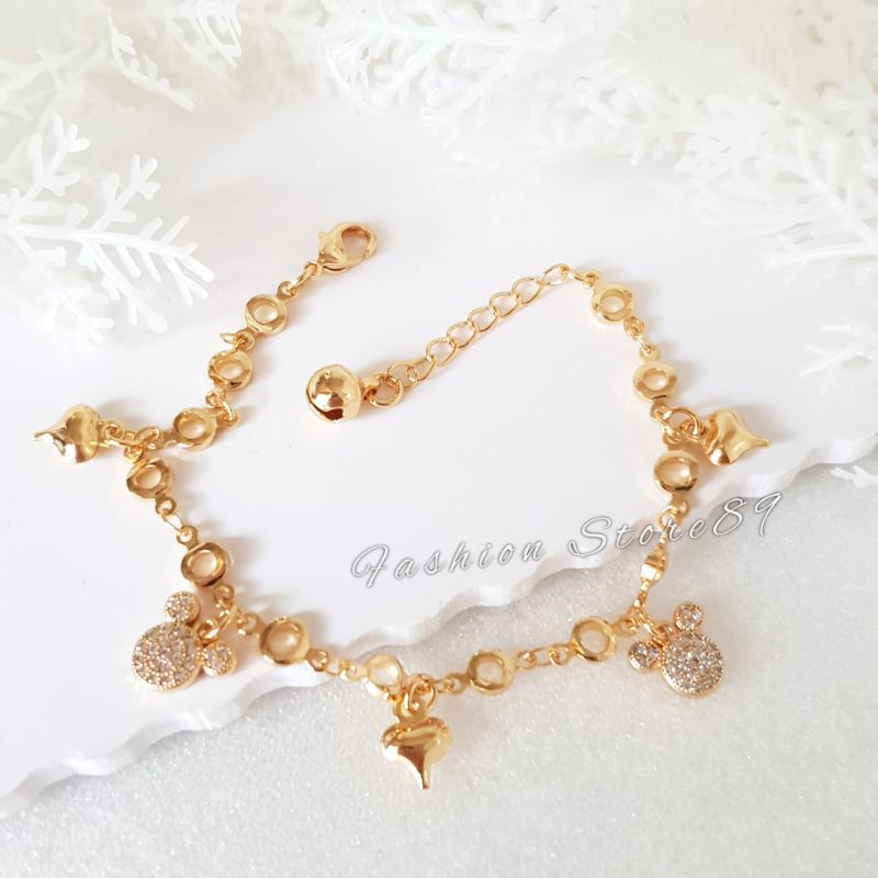 Gelang Rumbai Anak Perhiasan lapis emas Yaxiya motif Bola Dove