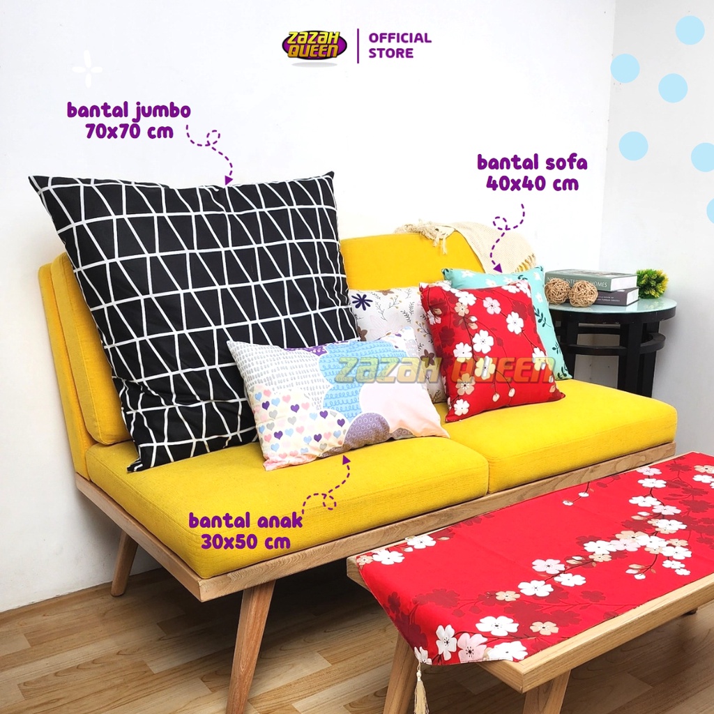 Sarung Bantal Sofa Minimalis / Cushion Cover - City Of Flowers