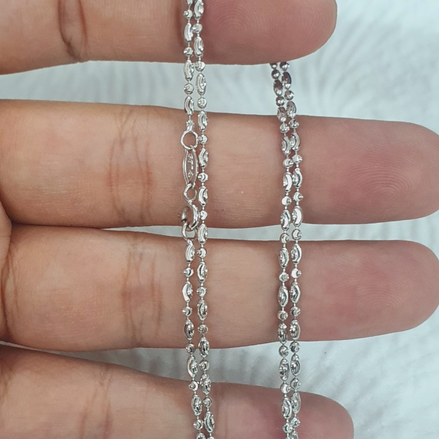 kalung botoran model merica oval pendek emas 75% 750 75 % 17k