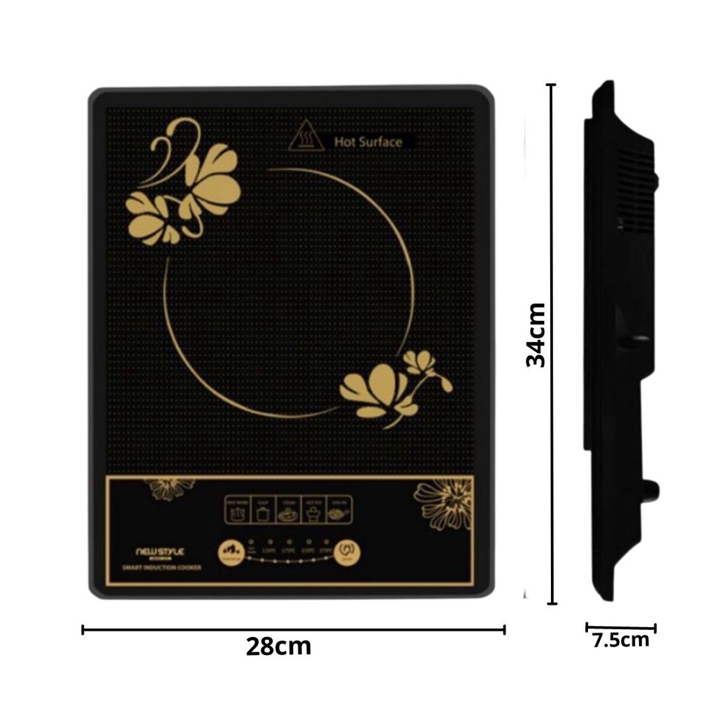 AVVET Kompor Listrik Electric Stove Portable Hotplate Electric Cooking Kompor Mini Satu Tungku Dengan 5 Kecepatan Panas