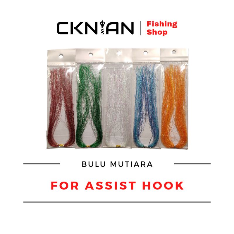 ( CKnian ) Benang kilat umpan Bulu Mutiara - Assist Hook Jig & Sabiki.