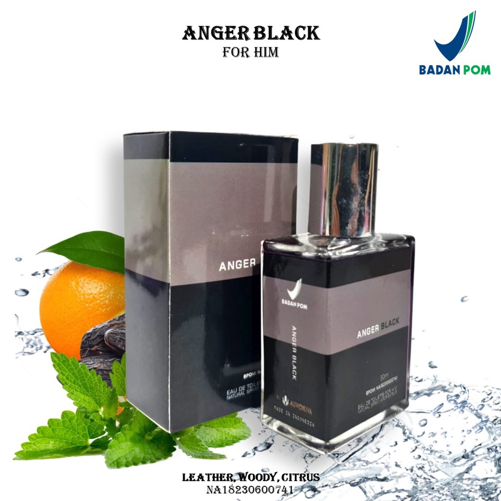 GEN - [BPOM] Parfum Anger Black 50ml Premium / Parfum Pria Anger Black 50ml / Parfum Pria Wangi Tahan Lama