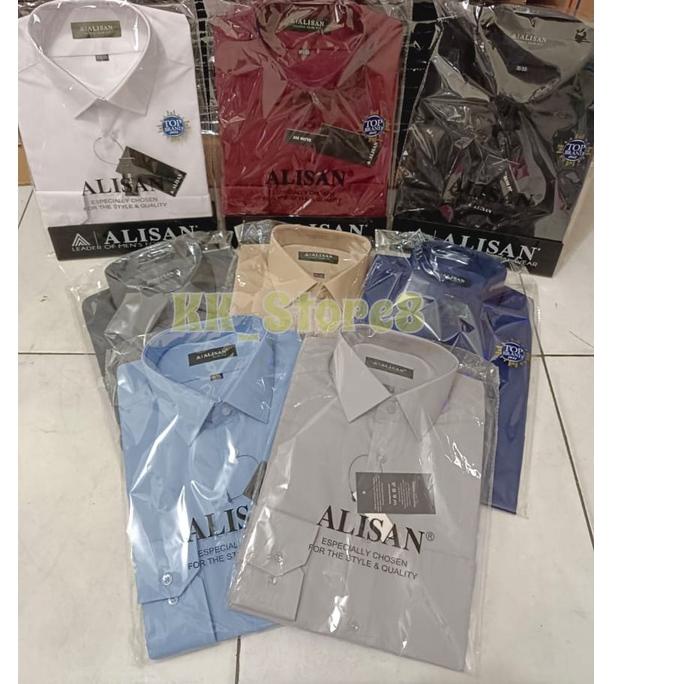 ◙ Kemeja ALISAN POLOS SLIMFIT lengan panjang (100% ORI) ✻