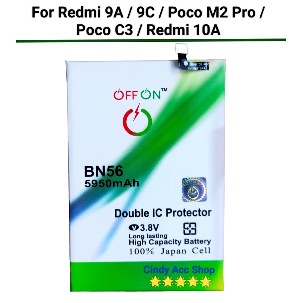 Baterai Double Power For Redmi 9A Redmi 10A Redmi 9C Poco C3 Poco M2 Pro BN56 Batre