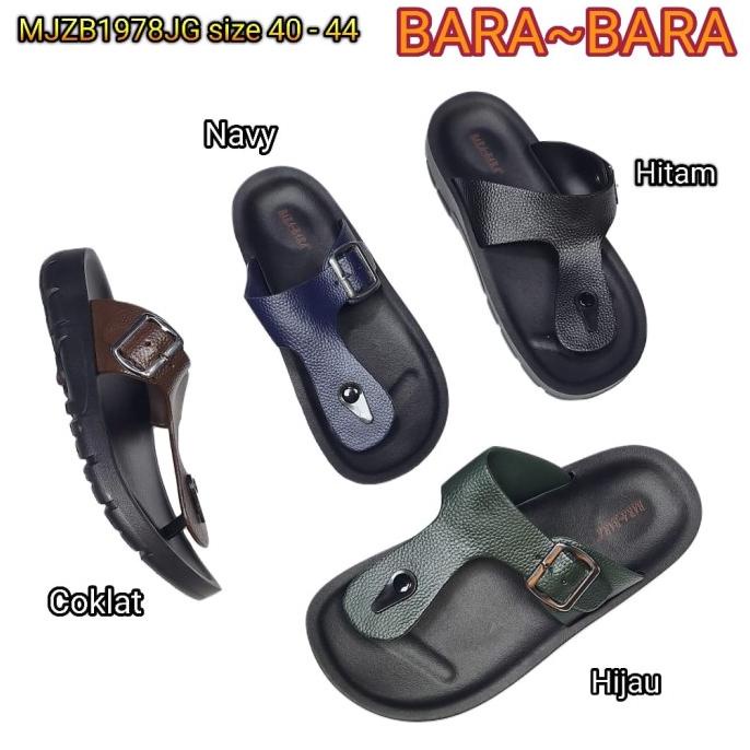 Jelly Sandal Bara Bara Cowok Sendal Pria Karet Import 1978Jg