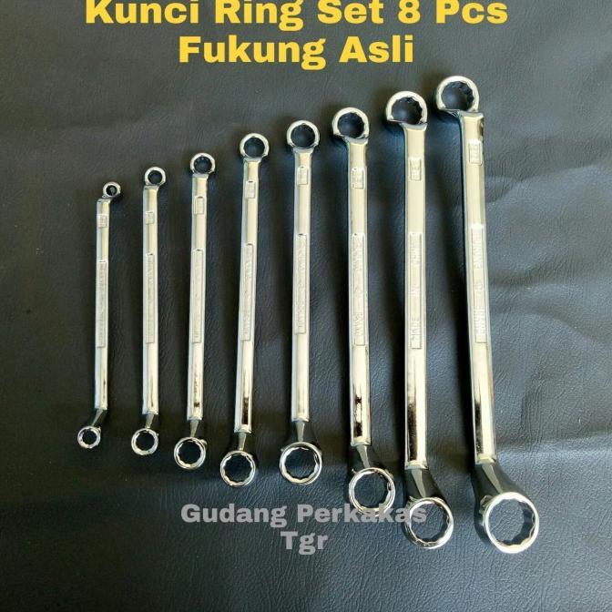 Kunci Ring Set 8 Pcs Fukung Asli / Double Offset Ring Spanners