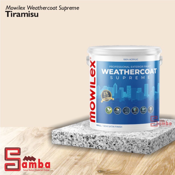 _^_^_^] MOWILEX WEATHERCOAT SUPREME - TIRAMISU 2,5 LTR / CAT EXTERIOR