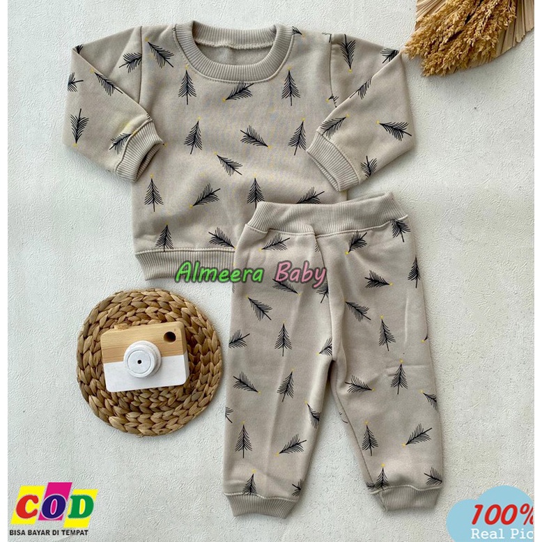 Setelan Baju Bayi Setelan Sweater Celana Joger Usia 3-12 Bulan Almeera Baby and Kids