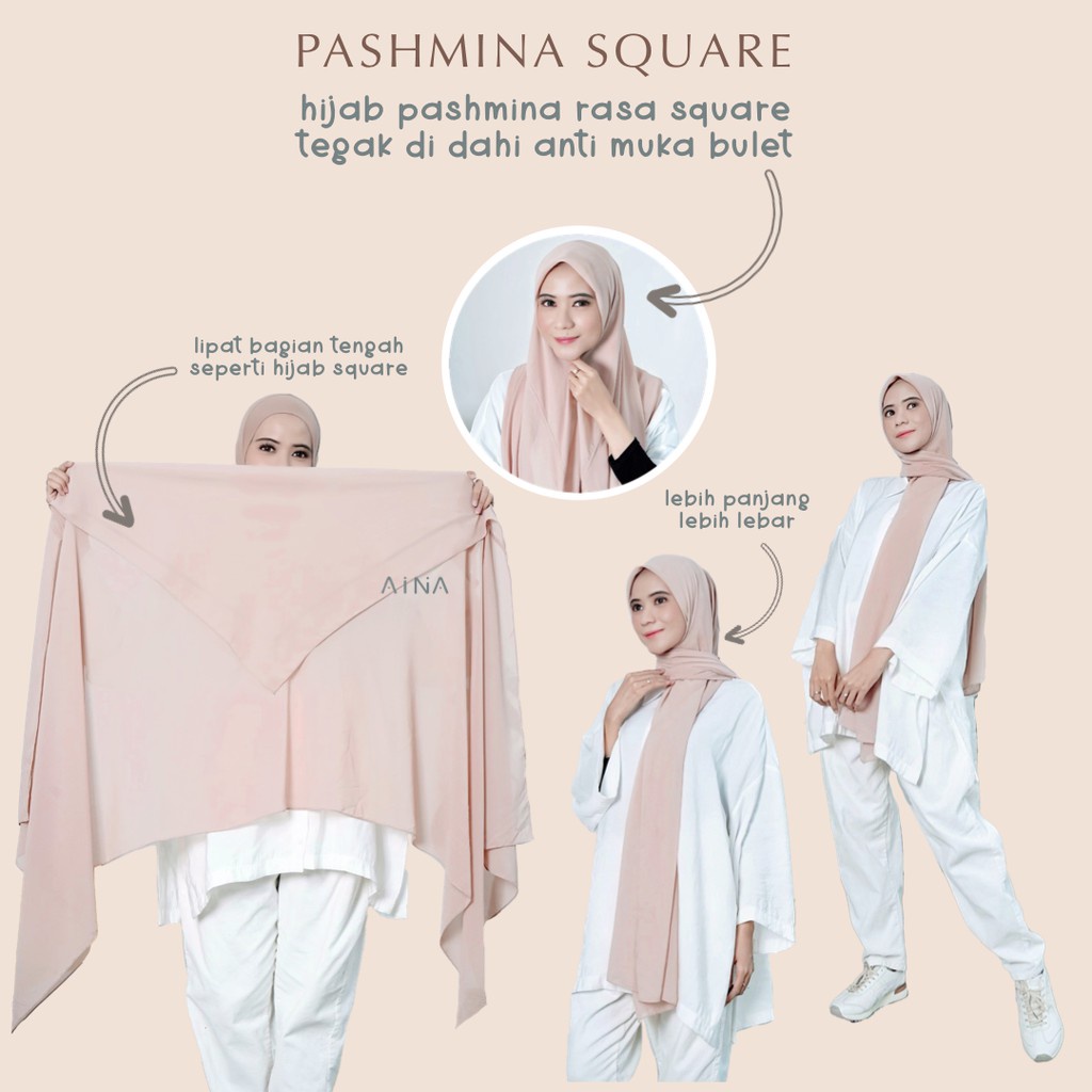 PASHMINA SQUARE/ HIJAB PASHMINA SQUARE/ HIJAB INSTAN SEGITIGA/ HIJAB SEGITIGA INSTAN /KERUDUNG INSTA