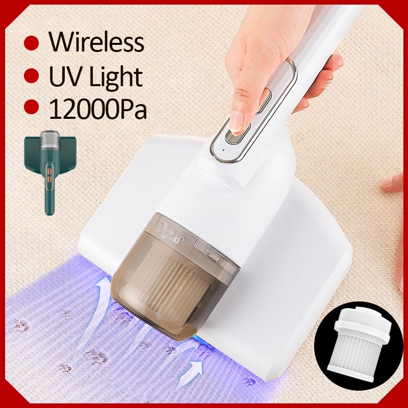 Vacuum Cleaner Mite Remover Dust 10000Pa Suction Wireless Bed Vacuum Home UV Sterilization Mini Anti Mites Remover