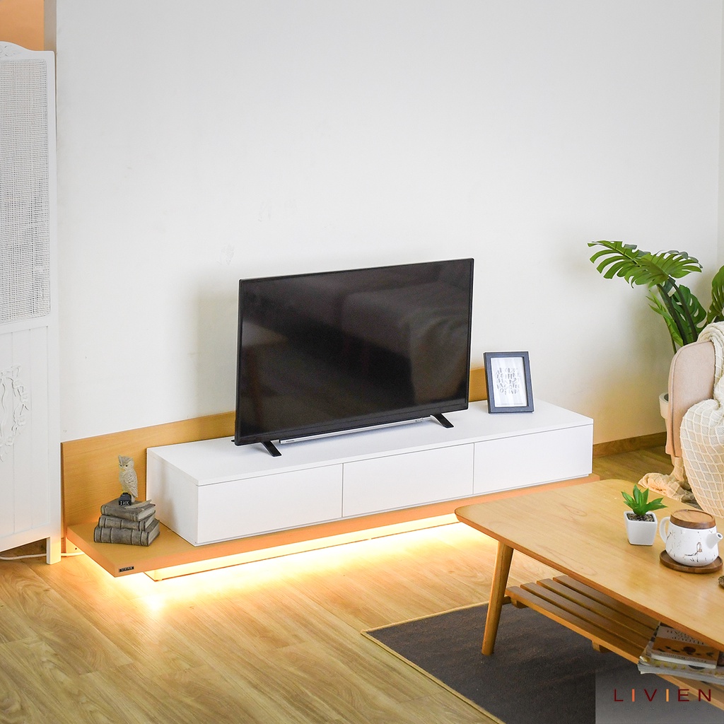 Meja TV, Livien, Meja TV Minimalis, Rak TV Kayu, Kabinet TV,  Luna TV Dresser, Livien Furniture