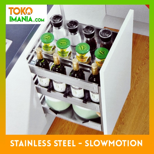 Rak Botol Bumbu Stainless Vitco Slowmotion SS 20740