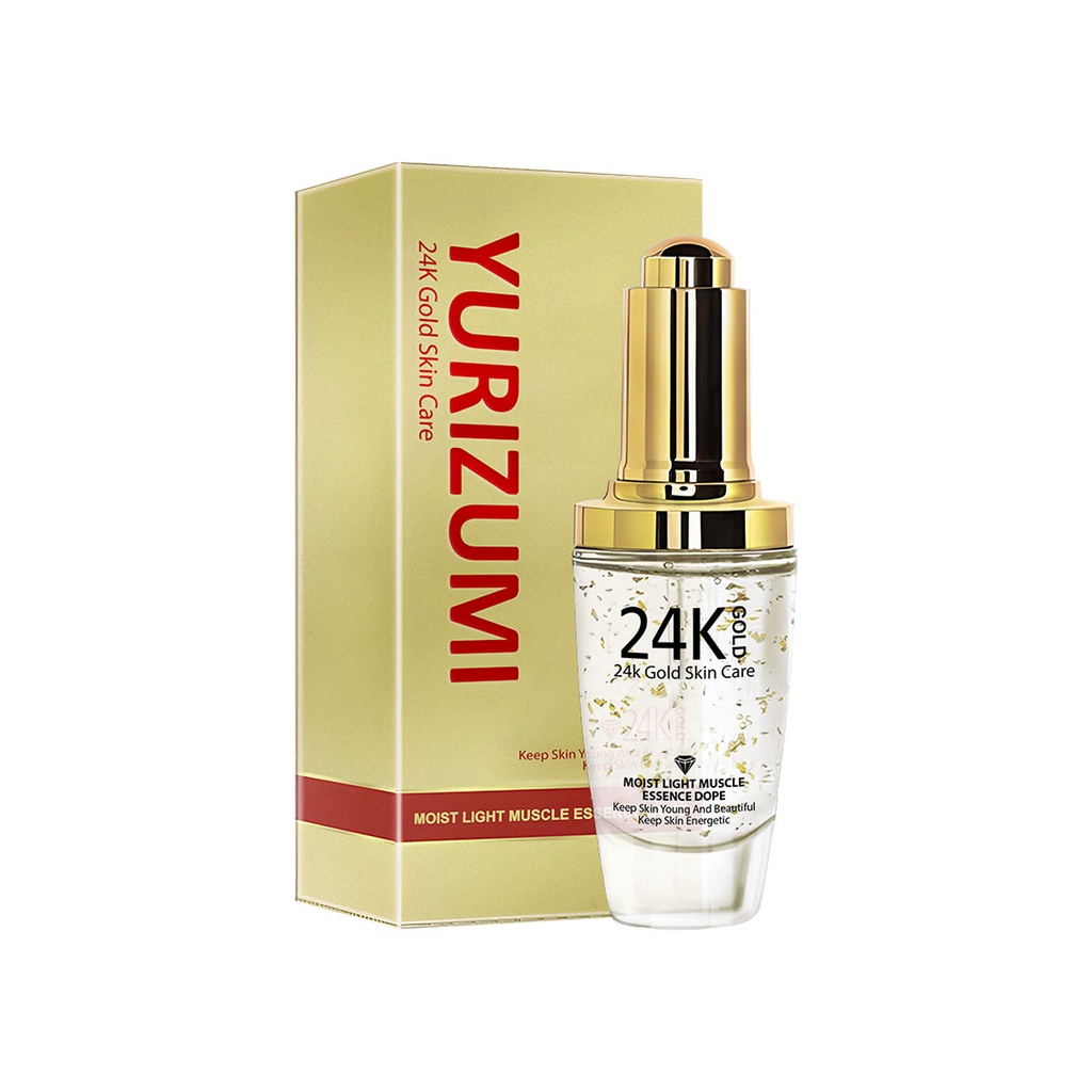 Serum Wajah Yurizumi 24K Gold - Serum Emas Anti Penuaan &amp; Flek Hitam 30ml