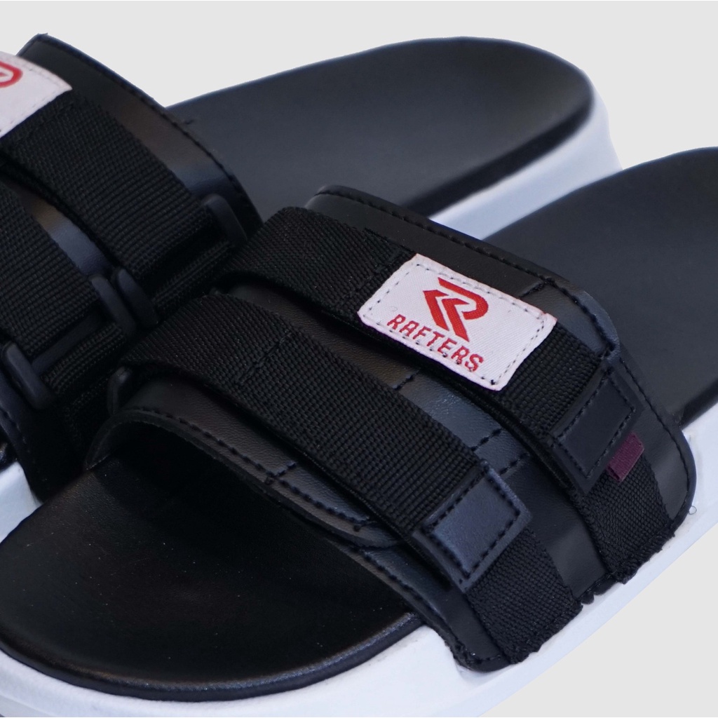 Rafters - Sandal Rumble Velcro Black White Original