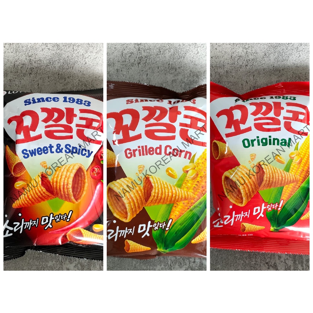 

Kkokkal Original Corn Flavor 67gr / Kkokkalkon / Hot & Sweet Flavor / Roasted Corn Flavor / Makanan Ringan Jagung / Snack Korea / Cemilan Korea