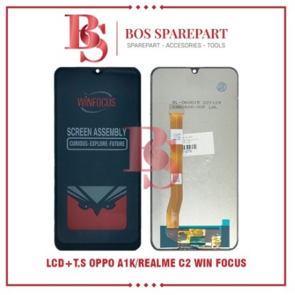 LCD TOUCHSCREEN OPPO A1K / REALME C2 BLACK