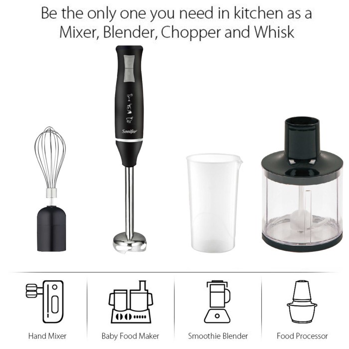 SONIFER HAND BLENDER SET MULTIFUNGSI 3 in 1 ORIGINAL