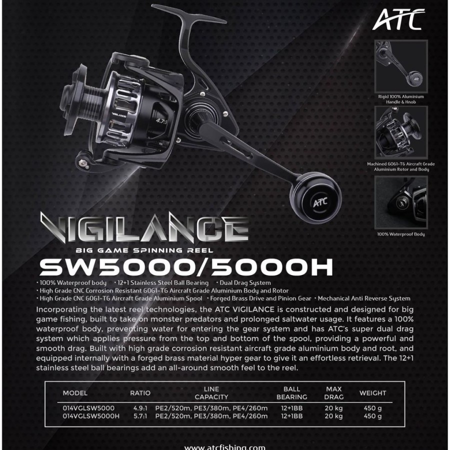 Reel pancing spinning ATC Vigilance/5000