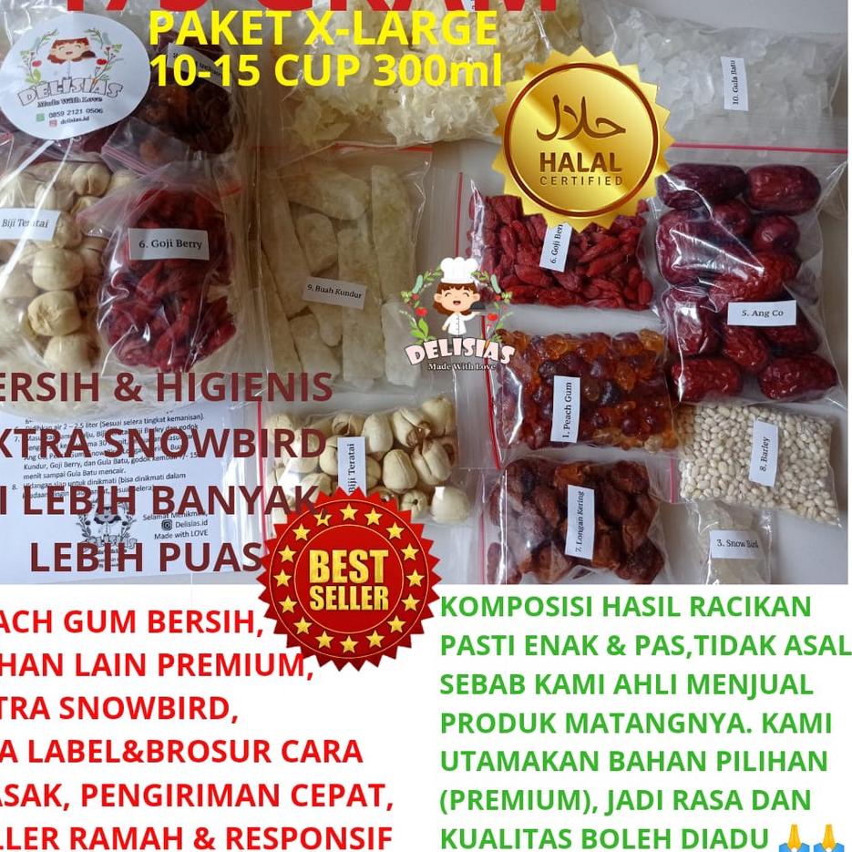 

✲ Peach Gum TERBANYAK!Paket XL 475G++ 10-15 CUP Ukuran 300ML ♣