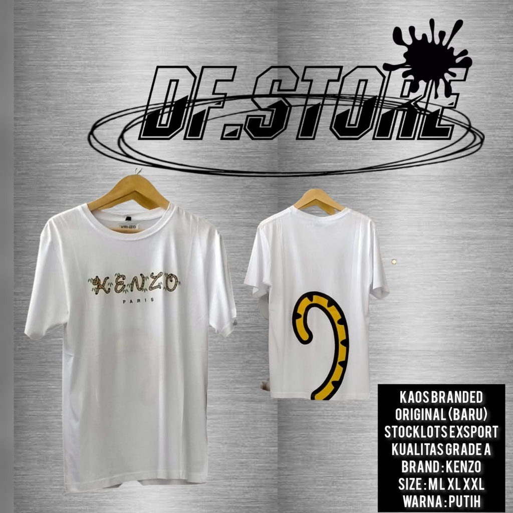 T-Shirt Kenzo Warna Putih Uk. L Premium