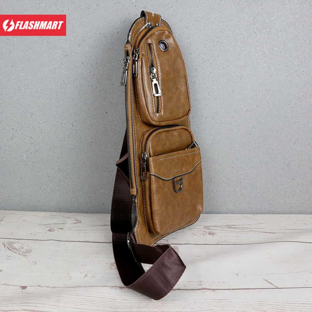 Flashmart Tas Selempang Kulit Sling Retro Vintage - 6196