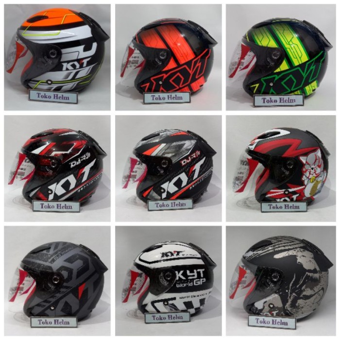 HELM KYT HALF FACE KYT DJ MARU MOTIF MLXL TERBARU