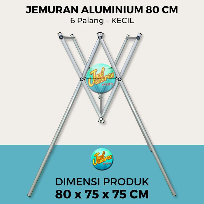 Jemuran Baju & Handuk Lipat Aluminium KECIL 80 cm Rak Jemur Pakaian