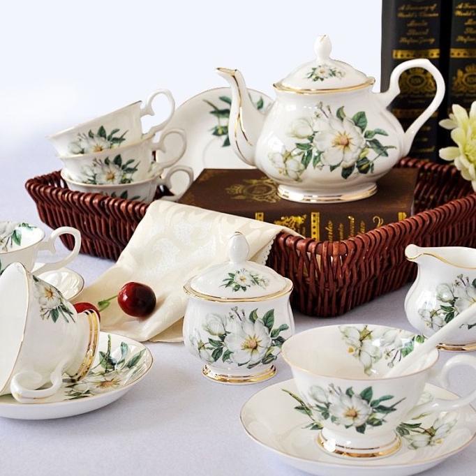 Luxury Gift Set Ramadhan 15Pcs Tea Set/Set Teko Teh Mewah Eropa Parsel