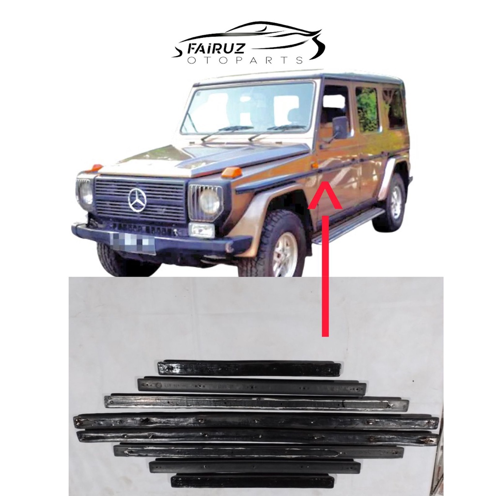LIST KARET BODY PINTU TENGAH MERCEDES BENZ 280 GE (JIP MERCY 1990) ORIGINAL PART NUMBER (1 SET KANAN