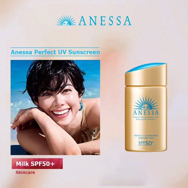 【Versi baru】Anessa - Perfect UV Sunscreen Skin Care Milk SPF 50+ PA++++ 60ml