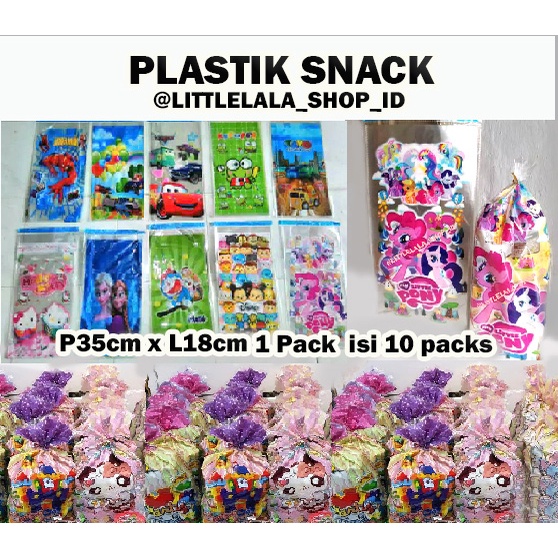 

Plastik Snack Ultah Isi 10pcs OPP Plastik bingkisan/plastik snack ultah/ goodie bag/ plastik snack/ kantong ultah Kecil 18 x 36cm/frozen little pony cars lol unicorn spiderman hello kitty/goodiebag lucu murah