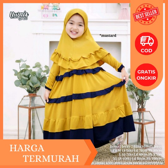 Baju Dress Anak Perempuan Crinkle Premium Usia 3 4 5 6 7 8 9 10 Tahun Motif Bunga Kerut Pita Fashion